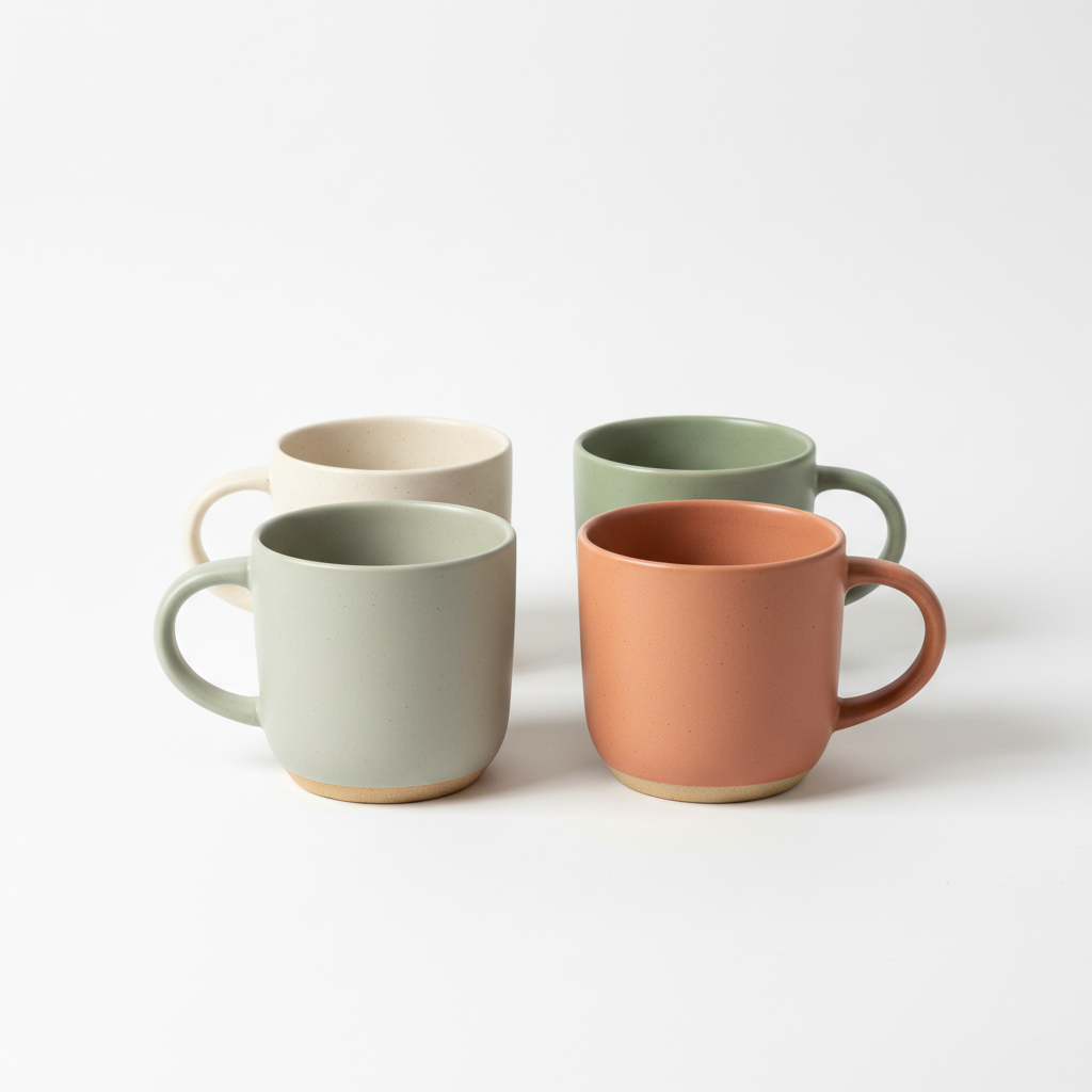 Ceramic Coffee Mug Set (Set of 4)