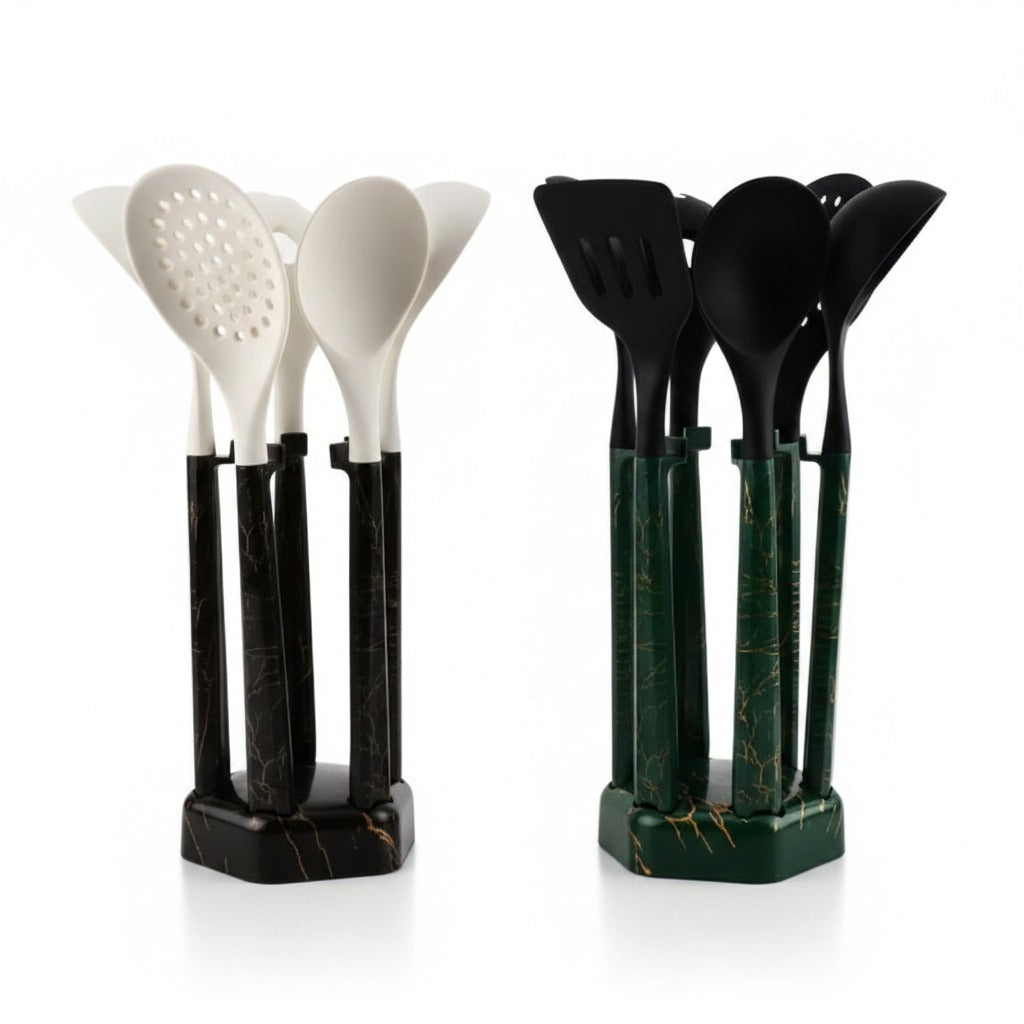 Silicone Kitchen Utensil Set with Stand