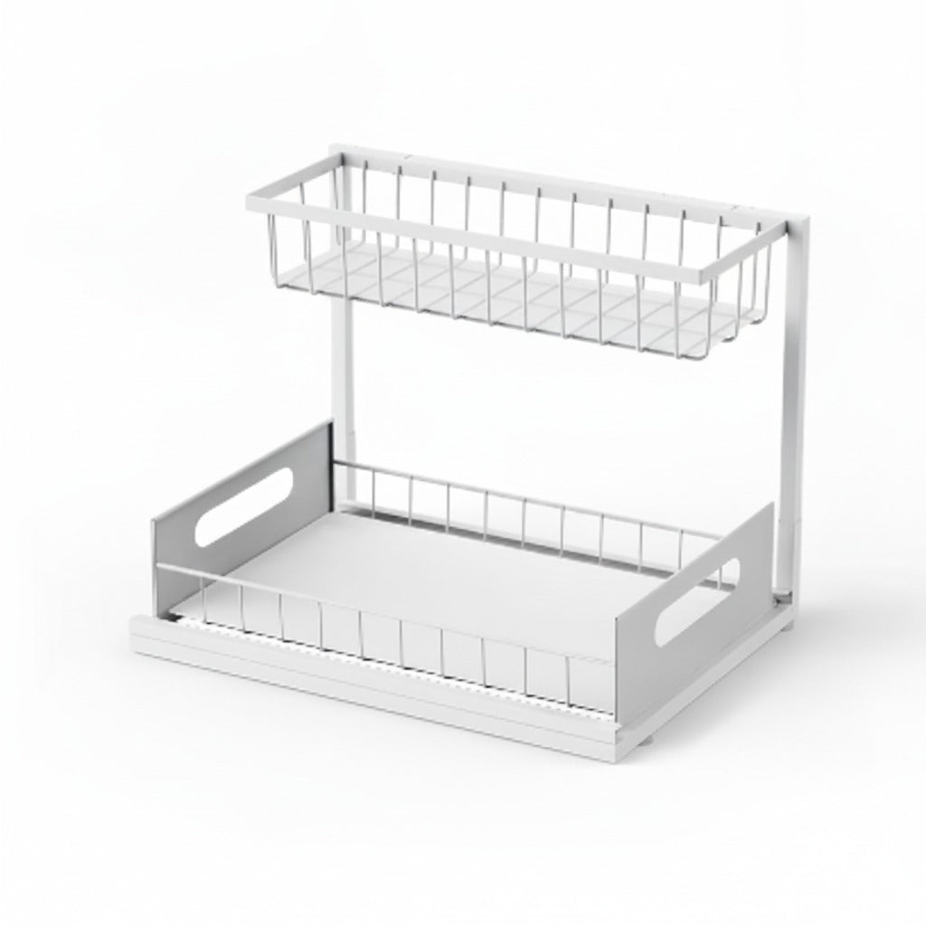 2-Tier Under-Sink Storage Shelf Rack