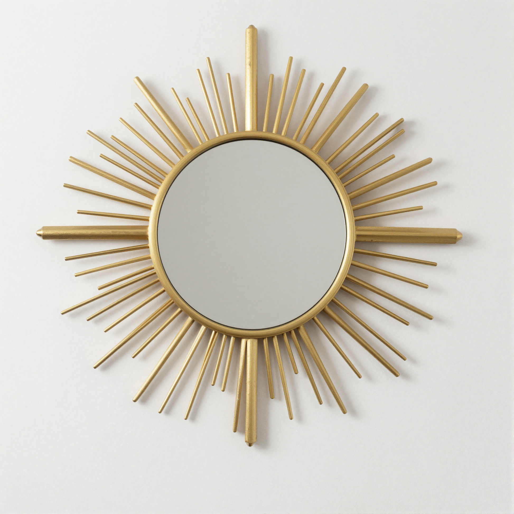 Round Sunburst Wall Mirror